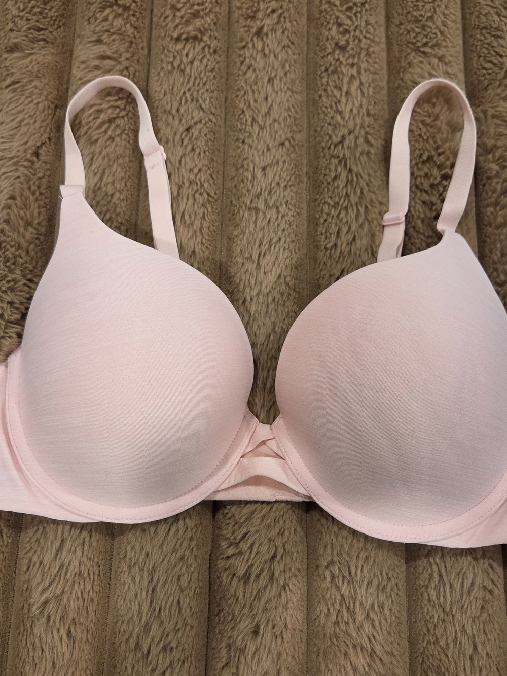Victoria's Secret Perfect Shape Bra Size 36C Solid Pale Pink Tagless